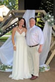 This dress was all that I could have hoped for. We had a charity event to attend and it was so comfortable and easy to wear. The back detail is so detailed and dainty. I can not say enough good stuff about this dress. - Amanda W.