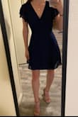 This dress is an absolute must-buy, it was such a classic line and so flattering at the same time! I wore to a semi formal family function and got so many compliments! If you're in between sizes for chest, I'd recommend going with the larger size for a little extra length and more material in the chest area, i tried a small and medium and the medium was more comfortable - Alexandra D.