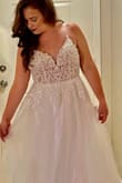 This dress is beautiful! The quality is amazing, and for the price point is unbeatable. The dress runs small in the chest. I did have to size up in order for it to fit. If you have a bigger bust or a wider back this dress might not fit. I am a 32 A and had some trouble zipping it up.
Completely recommend this dress! I'm so excited to wear it to my wedding! - Kristian Z.
