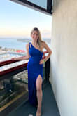 I wore this to a formal event. The color was perfect and I love the cutouts and front slit, which gives it just enough of a sexy subtleness. The material is a little thin but it's very comfortable to walk, eat, and dance with! I got lots of compliments! - Chelsie C.