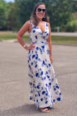 The dress is beautiful and I received so many compliments. The dress is way to long and I had to have it altered. It was 45" long from the waist. - Lou R.