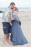 I loved the color and flow look this dress gave our engagement pictures. The fabric doesn't really give though, so to hold up the girls, the back was a bit tight, but it still worked! - Jill F.