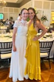 I pinned it like a halter because I am a peach shape (small on top, large on bottom). I got a medium dress, and it looked good. I got compliments all night at my friends wedding, and will probably wear it to the next few! I also liked the ruffle skirtvery fun for dancing. - Gina K.