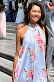 if you aren't looking for a dress for a windy day, then this is a decent option. Worn this to attend a wedding ceremony in NYC and got so many compliments on this. The back is secure by tying a ribbon, not a tiny button, which makes it a lot easier. - Candy T.