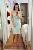 Bought a small, material is soft, stretchy material. - Jennifer R.