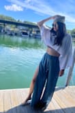 Love this look, very stylish! It fits a little loose but I kind of wanted that. The waistband is adjustable too. The only thing is that it was hot in temperature. In Florida summer at least - Katie B.