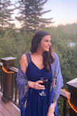 I loved this dress! Perfect for a wedding. Long enough for tall women!! It does run a tiny bit small in the zipper area. Located in the back. And the zipper would get stuck. But other than that I loved the dress! - Katie B.