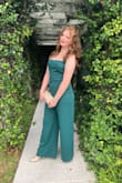 This jumpsuit was perfect for my event. Fit well, and was very comfortable. It does come very long, so I had it hemmed several inches. It still had the proper flare and laid nicely. - Christin B.