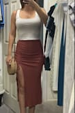 The skirt is soft. The waistband is a tad small. Overall I'd purchase this again. - Ashley M.