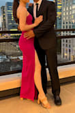 Wore this to an event and it looked stunning! It is not double lined on the inside but still gives a good shape! Just a slip on dress but looks elevated! - Moira S.
