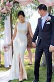 I bought it for my small lakeside wedding and the dress fit perfectly in the rustic decors I made. I changed the buttons on the neck to pearl buttons and also added the 3-point American Bustle in the train and it worked great. I would have been more comfortable in size S as XS was just a bit too tight to move around but that was my fault for thinking I was XS lol. - Boram D.