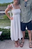 Wore this for my rehearsal dinner in the Bahamas! Fits well and love the tie straps! - Mia D.