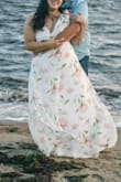I bought this dress for engagement photos and it photographed so well! I tried on a few dresses prior, and this was the only one that fit well without needing any alterations. The material is nice too. I would size up though. I'm usually a large and I went with an XL which fit perfectly. - Amanda P.