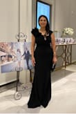 After not being able to find anything online and in store I ordered this dress. It was much better than I expected. High quality perfect shape and stunning.
I needed high heel to adjust the height. - Shokoofeh H.