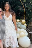 Purchase this beauty for my bridal shower and it's stunning! Not see through. Very good quality. You will need to steam her but this dress is gorgeous. Bringing on the honeymoon to re wear. - Danielle S.