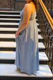I had never worn a one-shoulder dress before, but this one had an amazing fit. I didn't have to wear a bra with it. It was weirdly long and I had to have it hemmed about 5 inches to wear it with flats, but the dress itself is so reasonably priced that I didn't mind. Great dress for a wedding guest! - Laura D.