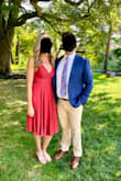 This dress is everything!! I wore it to my cousin's outdoor wedding in Massachusetts, then again on my honeymoon in Italy. I got so many compliments! It does take some time to lace up the back so make sure you don't end up rushing out the door like I did! I felt like I could've made it tighter and felt more secure if I would've given myself a few extra minutes. Give yourself 10 minutes extra when getting ready and I had to have my husband help tighten it a ton. Almost felt like I could've done an extra small bc I had to pull the laces so much, but it worked anyway and I think a small one was probably the best! My sister ordered it in the same color after she saw it on me. It's truly perfect for so many occasions. Highly recommend!! - Krista Q.
