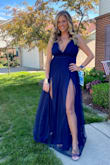 This dress fits wonderfully and I got so many compliments at the wedding I wore it to. It was light and comfortable, and the color was beautiful. Highly recommend this dress, I would have bought it in black too if they made it in black. 
5'8 and 145lbs with 4 inch heels, the dress still touched the ground. This would also be a great fancy dinner dress on a beach vacation but perfect for a wedding. - Erica R.