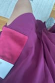 I ordered this dress expecting it to be some shade of burgundy as shown in the photo. I received a plum-colored dress, the packaging was labeled plum. The color needs to be renamed because in no way is it burgundy. The dress fit great and would have only needed altering for length. However, I needed a burgundy dress, not plum so I had to return it. I'm attaching photos of myself in the dress and holding a burgundy swatch (the color I needed to match). - Robyn F.