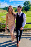 This dress was EVERYTHING! True to size but definitely more flattering for someone with a smaller bust. Material is not very breathable but it's STUNNING in person. Can't wait to wear it again! - Alison W.