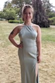 Perfect as bridesmaid for my friend! I love the color and the high neck.
I'm not tall so I had to take care of the length and the bust, cause It was a little baggy.
Received a lot of compliments! - Samela T.