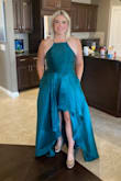 For someone that has never worn a green dress before I have never received more compliments on the dress! Absolutely incredible! I wore this to a friend's wedding that I was the MC at! It came smaller than expected so I needed to get it altered by a seamstress, I am usually a Medium and would have never had any difficulties, next time would order large as the bust fits moreso like a corset.
Incredibly grateful to have found this dress! It's a showstopper! Thanks LULUS! - Lisa R.