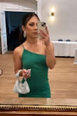 Dress fit perfectly and the green color was such a beautiful shade. Loved the slit on the side. I did need to use hem tape as I am pretty short, you can easily find this at Michaels! - Julie V.