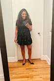 I am what I like to think is a young 51. I saw this dress and had to have it. I read the reviews and most customers were a lot younger but I am here to tell you that any age can rock this dress. I wore this dress to a wedding. I plan on also wearing it for New Year's Eve! I got TONS of compliments on this dress. I felt beautiful and sexy in this dress. It was comfortable to wear and I could eat what I want and dance in it. It is short, but a great way to show off your legs! - Lynn R.
