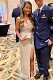 I am so glad I purchased this dress! It fits right and true to size. Length is great (i wore a 2 inch heels with it) the slit is slightly higher but it still looks elegant yet sexy. I paired it with a clutch purse from Lulus and its just perfection! I got a lot of compliments! - Michelle V.
