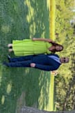 I ordered the XL to make sure it would go over my hips and butt. Because of this, the top part of the dress was too large on my chest and I have a pretty short torso. I got it taken up to fit my top better and it was PERFECT. I absolutely love this dress and got so many compliments!! - Ashley K.