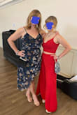 I bought like 10 dresses for a wedding, and got multiple opinions on them--this was a fan favorite. The fabric is prettier in person than in the image. I'm between L and XL in most Lulus styles--Usually, need another inch in the bust on L. The XL was comfortable, but a little big from the bust down. I could have tailored it, but I didn't. hope this helps! - Traci B.