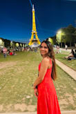 Loved the dress fit and how effortlessly it fits on you. Best part is adjustable ties on shoulders. The red is orangish red with a little sparkle and looks amazing at night or day - Priti S.