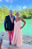 This dress is so beautiful! I felt so elegant in it, it was honestly the most beautiful I've felt in a dress since my own wedding! I wore it to a stunning beach formal wedding and it was perfect, - Penny M.