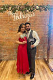 I loved this dress. Wish I sized down to my regular size (S) but the reviews said to size up. The dress looked gorgeous on regardless the size. Definitely recommend sticking to your own size unless you have bigger bust. - Betty V.
