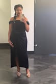 This dress was perfect for the gala I went to. The blue velvet gave off a classic look. It fit perfectly and was comfortable. I really liked that there was a slip underneath it, so the slit wasn't too revealing if you didn't want it to be. I got a ton of compliments. - Adrienne A.