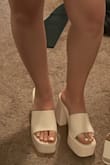 These shoes are amazing! I am in between 8 1/2 and 9 in shoes, I decided to go with a 9 and they fit perfectly. I have more of a wider foot too and was worried they would squeeze my foot but I didn't have that problem with these shoes. 10/10 recommend - Madison M.