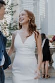 I bought this for my engagement pictures and it looked beautiful. I think Lulus always runs a little small but this fit really well if not a little big. - Ally P.