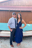 Absolutely love this dress! I ordered a small and Im 57 140 lbs and it fit tts. Wore it to a wedding and got so many compliments! Its so comfy, flowy and really just the perfect dress! - Sheila E.