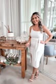 I loved it! Fit perfect and exactly what I was looking for. So nice and classy but also very flattering. Definitely recommend for your bridal shower as the bride or wedding rehearsal dinner. - Madonna F.