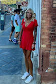 Can dress up or down a little tight through the chest and arms but I still love it - Mandee O.
