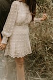 Love!! I got so many compliments. It fits perfectly and I cannot wait to wear it again. I wore it for engagement photos and it was perfect. Slightly see through so make sure to wear nude under garments and a bra that does not show as the lace in front is open. These are just some tips. I loved it either way! - Lauren I.
