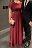 This dress was very comfortable and allowed me to wear a normal bra (no sagging strapless bra or fighting with a stick-on bra all night!). It was the perfect style and color for my event. I was very pleased with the quality of the make and material too. My only qualm was that it took some effort to get the wrinkles from shipping out. But, totally worth the small effort. - Joshua C.