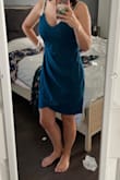 It's veryyy tight in the hips and I can't imagine spending a whole night in the dress. It doesn't look at tight as it is because the top layer looks looser. The underneath is where it's super snug. - Heather R.