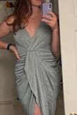 Love love LOVE this dress! Super comfy while looking SO cute! The shape is so flattering- I got compliments all night! Some fabric/ boob tape is definitely needed for peace of mind, but I love that the straps are adjustable to you can kind of control the amount of cleavage a bit. I'm trying hard to convince myself that I don't need this dress in every color! - Danielle H.
