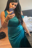 I received so many compliments over the weekend when I wore this! It's such a unique, beautiful color, the quality was great, and it looked more expensive than what it was. I did find the dress to be a little too long, even with heels, so I had a shortened, and with the extra fabric I had a seamstress add a strap. - MEGAN B.