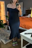 This dress was very flattering! I ordered a bunch and ended up going with a different dress only because I was going to be out of town and the bottom of this dress would require some serious ironing and I'm too lazy for that. - Jessica S.