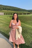 It's just that! The perfect classy vineyard wedding guest dress.
I wore this dress to a vineyard wedding and it glowed during golden hour. It was comfortable to dance in and soft. However, be careful when steaming or ironing the dress, it stains very easily but can also be easily removed by dry cleaning! - Sharon C.