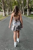 This dress was absolutely adorable on my freshman daughter for Homecoming. The length on her was perfect. For a girl who likes to be modest, this checked the box for her. Not too short and not too long. - Mattei G.