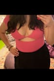 I originally got the M but it was a little too short in the torso and small on my bust (34DD) so I exchanged for a L. The L is still a little small on my chest but overall the fit is much better. This bodysuit is SUPER cute for a night out. Def recommend. - Tiffany S.