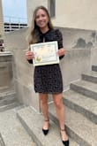 Had to get a dress last minute for a professional ceremony. This dress was shorter than what I would've liked for that type of event, but it worked! Ribbon tie is super cute. - Jacque J.